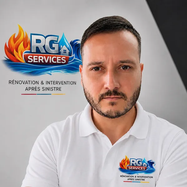 Raphaël Gheorghe, gérant de RG SERVICES, en polo de l'entreprise